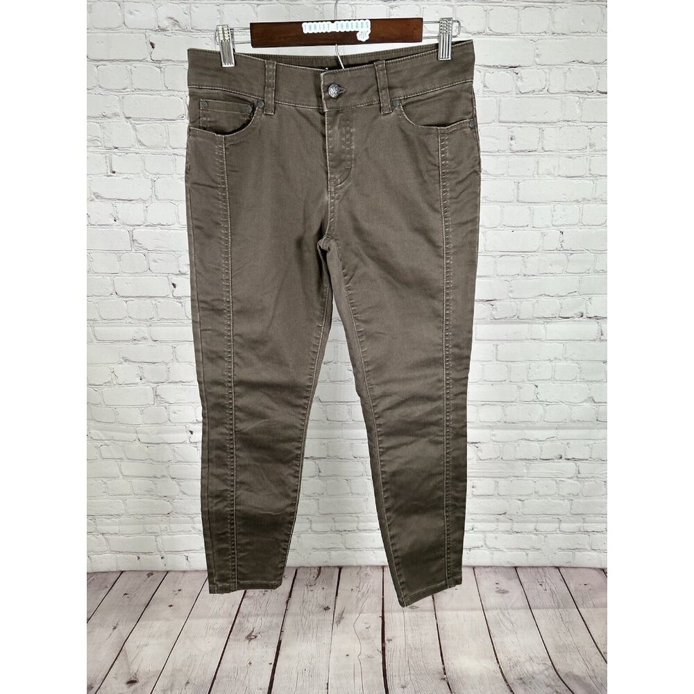 prAna Brown Denim Carlotta Organic Cotton Crop Skinny Mid Rise Pants 8 (28 x 27)